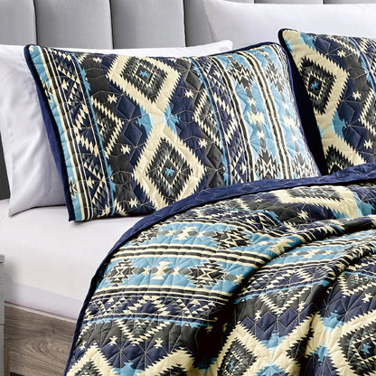 Closeout - 3 Piece Boho Style Print Bedspread Set King & Queen Size for Bedroom