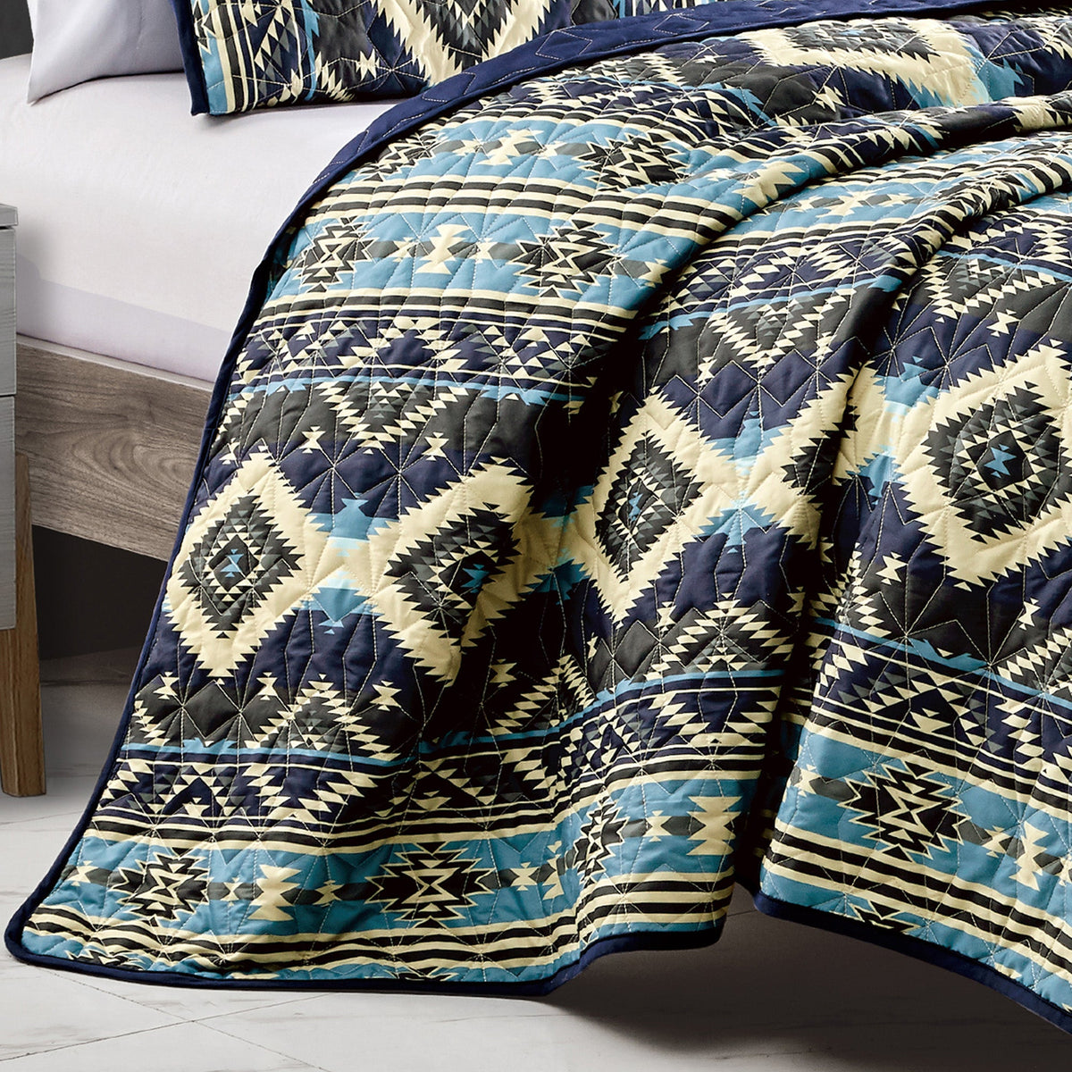Closeout - 3 Piece Boho Style Print Bedspread Set King & Queen Size for Bedroom