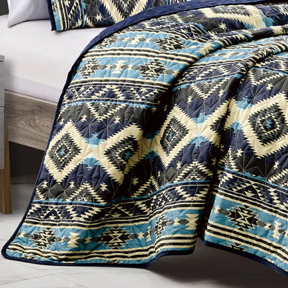 Closeout - 3 Piece Boho Style Print Bedspread Set King & Queen Size for Bedroom