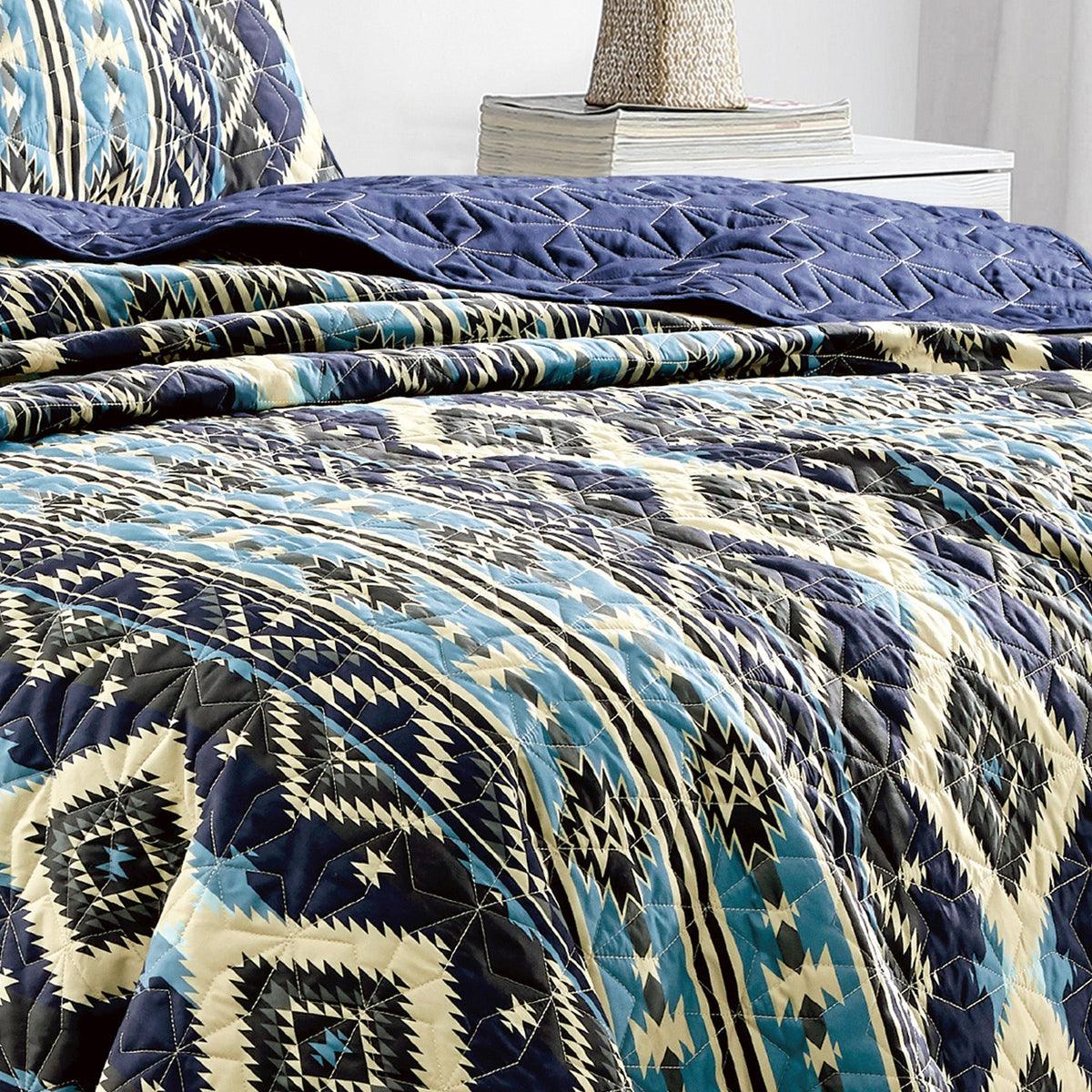 Closeout - 3 Piece Boho Style Print Bedspread Set King & Queen Size for Bedroom