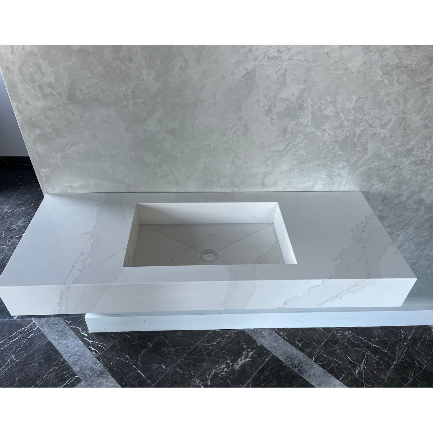 Calacatta Gold Engineered Quartz Kitchen Sink - Luxury Handcrafted Premium Design