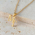 Custom interwoven double letter necklace