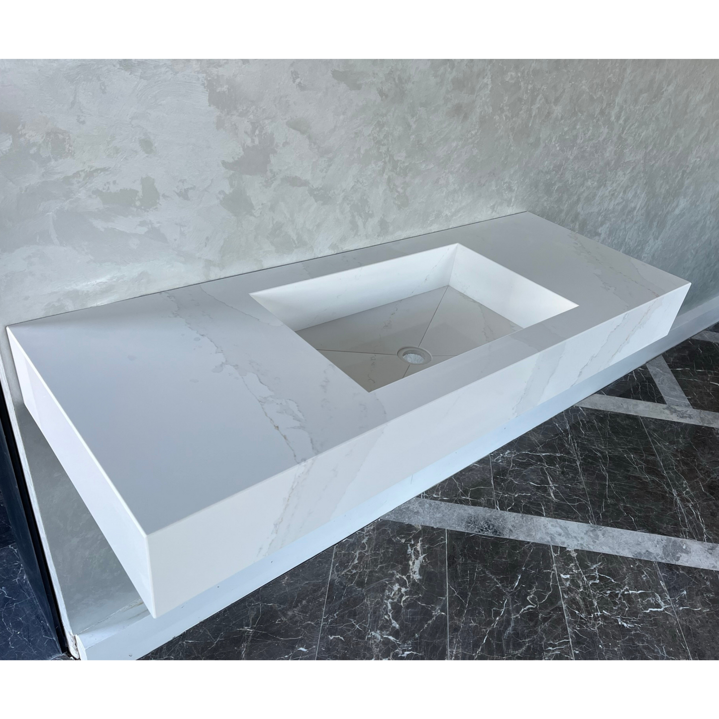 Calacatta Gold Engineered Quartz Kitchen Sink - Luxury Handcrafted Premium Design