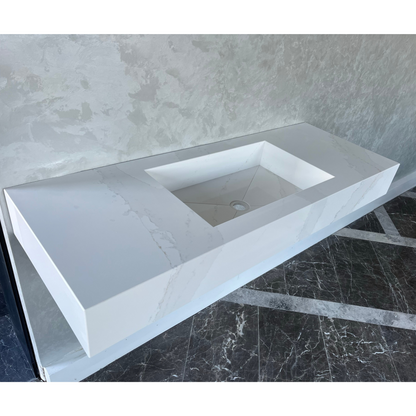 Calacatta Gold Engineered Quartz Kitchen Sink - Luxury Handcrafted Premium Design