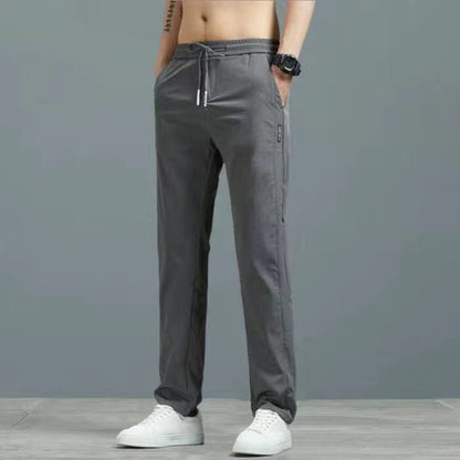🧊 Men's Ice Silk Plus Size Straight-Leg Pants