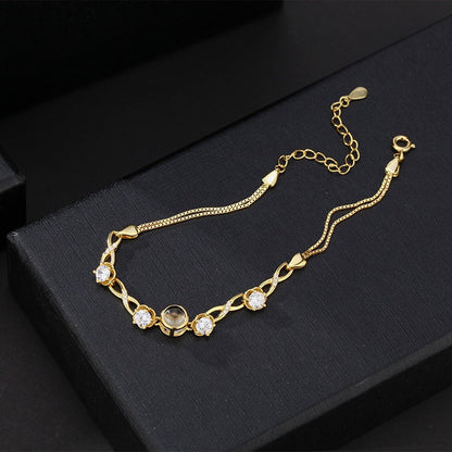 Customized Infinity Symbol Photo Projection Bracelet