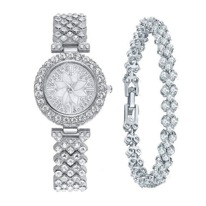 Fashionable Bracelet Watch, Diamond-encrusted Womens Watch Quartz Watch