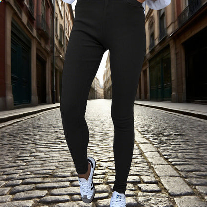 Women’s Solid Color 2-Piece Tracksuit — Crewneck Sweatshirt