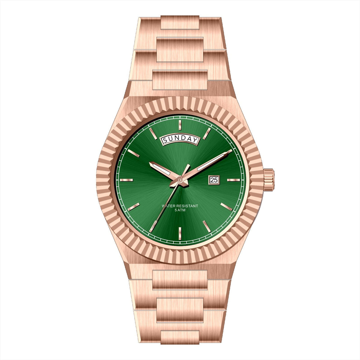 Business Gentleman's Log-Type Quartz Waterproof Steel Strap