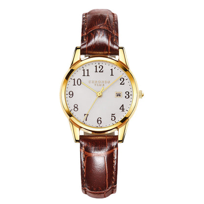 Womens Stylish And Minimalist Digital-dial Calendar Watch