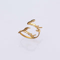 Customized Double Name Open Ring