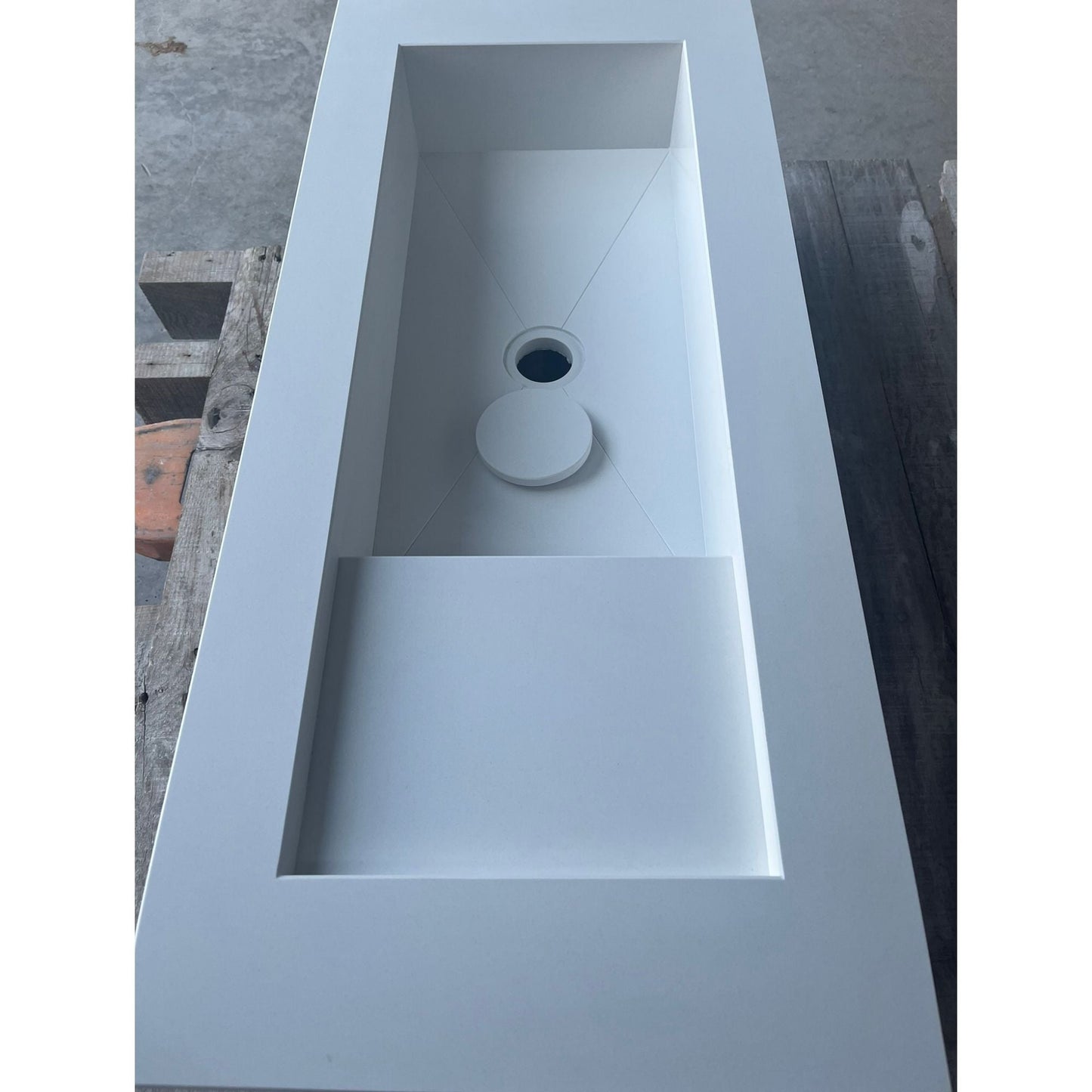 White Quartz Handcrafted Kitchen and Bathroom Sink - Engineered Stone Durability
