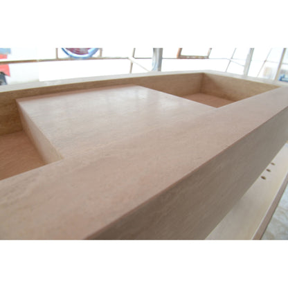 Travertine Double Sink - Handcrafted Custom Artisanal Stone Resort Luxury Bath