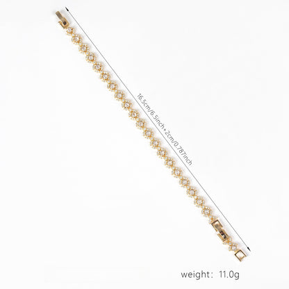 Small Cross Cubic Zirconia Bracelet