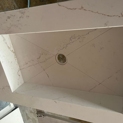 Handcrafted Silestone Quartz Sink - Polished Ethereal Glow Finish