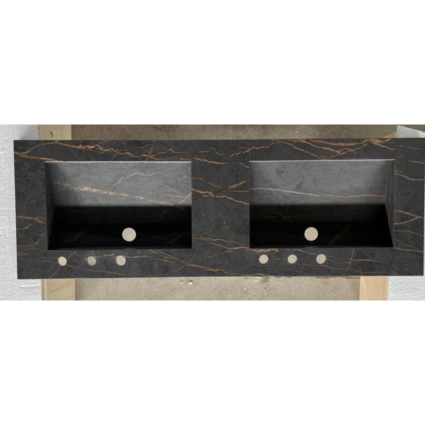 Dekton Laurent Engineered Porcelain Double Basin Sink - Handcrafted