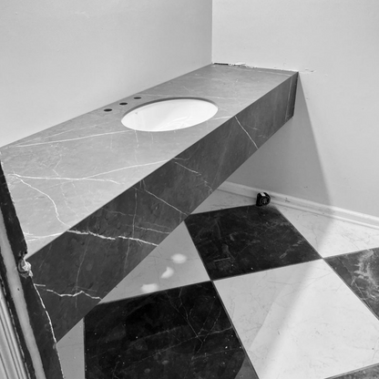 Pietra Grey Matte Porcelain Rectangular Sink - Contemporary Style