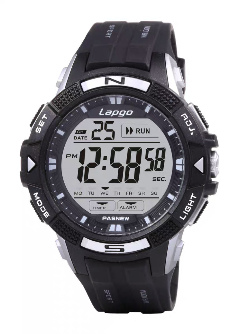 Waterproof Shock-resistant Multi-function Digital Sports Watch With Timing Features