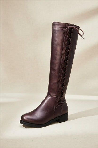 Women's Mid-Heel Plush-Lined High Boots