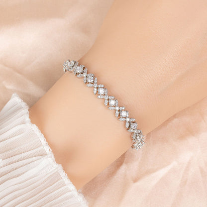 Small Cross Cubic Zirconia Bracelet