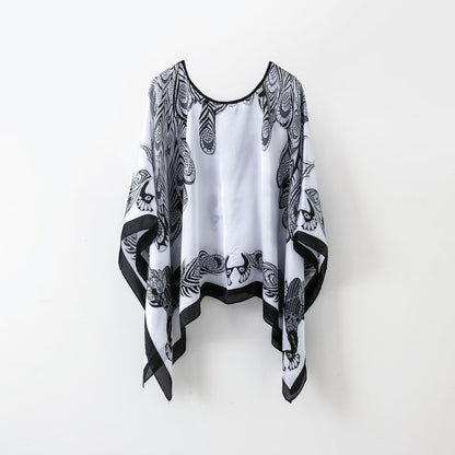 Pullover Shawl Outerwear Cover-up Multifunctional Scarf