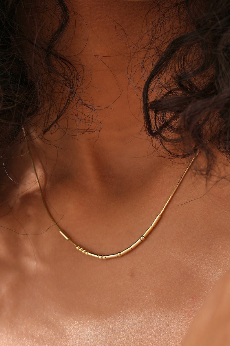 Morse Code Custom Name Necklace