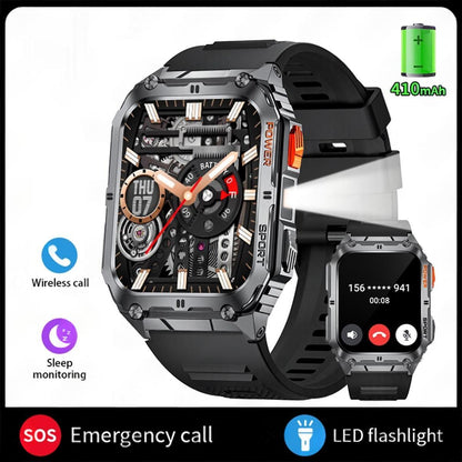 Mens Smart Call Watch Multi-function Alarm Weather Heart Rate And Music