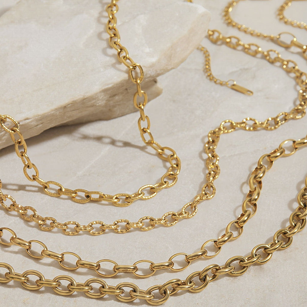 18K gold chain design exquisite simple necklace