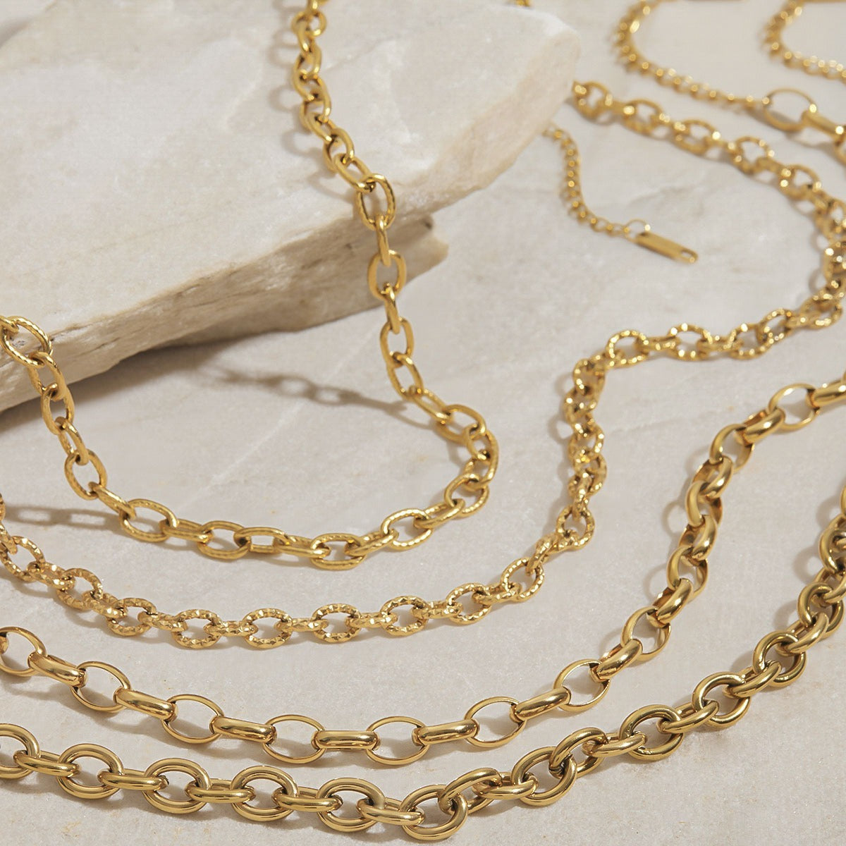 18K gold chain design exquisite simple necklace