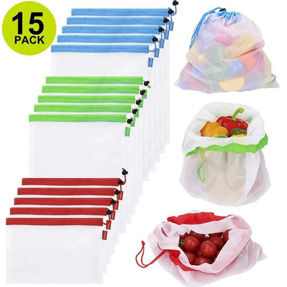 3 Sizes Reusable Mesh Produce Bag