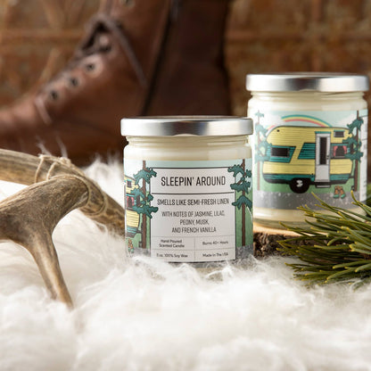Sleepin Around Jasmine Lilac 8oz Soy Candle