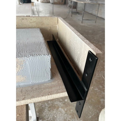 Handcrafted Custom Natural Beige Travertine Vein-Cut Trough Sink