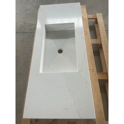 Handcrafted Silestone Quartz Sink - Polished Ethereal Glow Finish