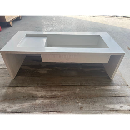 White Quartz Handcrafted Kitchen and Bathroom Sink - Engineered Stone Durability