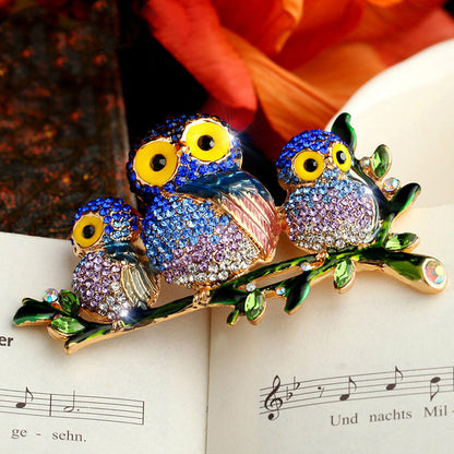 Cute Owl Shaped Fashion Brooch