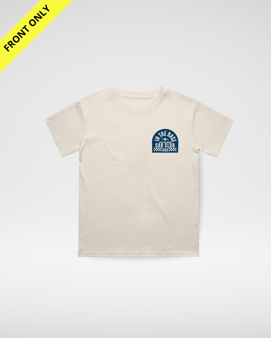 CAR CLUB USA TEE - CREAM (FRONT ONLY)