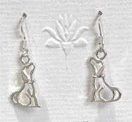 The Goodest Boy Sterling Silver Dog Dangle Earrings