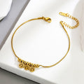 18k gold hollow diamond tree of life series anklet