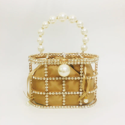 Pearl Rhinestone Bucket Bag (See size chart where applicable)