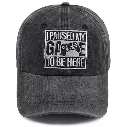 I Paused My Game to Be Here Adjustable Baseball Cap