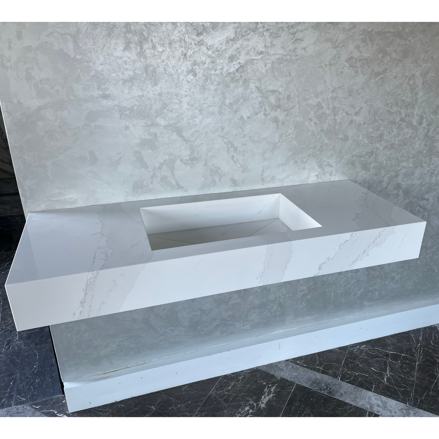 Calacatta Gold Engineered Quartz Kitchen Sink - Luxury Handcrafted Premium Design