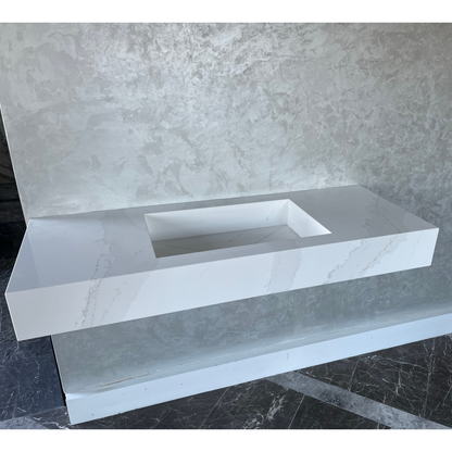 Calacatta Gold Engineered Quartz Kitchen Sink - Luxury Handcrafted Premium Design