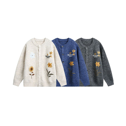Women’s Retro Floral Embroidered Cardigan Sweater