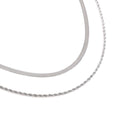 Double chain design simple personality necklace