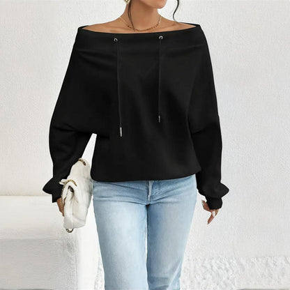 Plus Size Off Shoulder Pullover