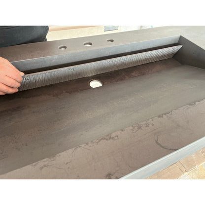 Metal Dark Engineered Porcelain Handcrafted Kitchen Bathroom Sink - Natural Stone Look
