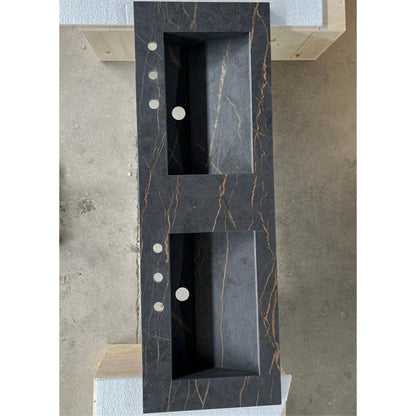 Dekton Laurent Engineered Porcelain Double Basin Sink - Handcrafted