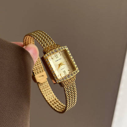 Chanel-style Vintage High-end Mother-of-pearl Watch For Women
