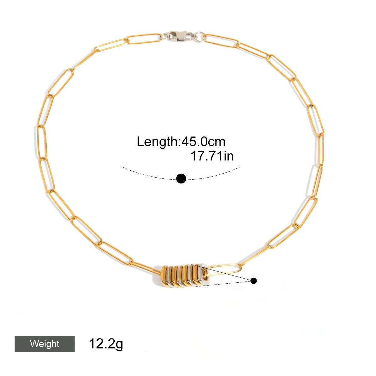Titanium steel necklace light luxury clavicle chain bracelet