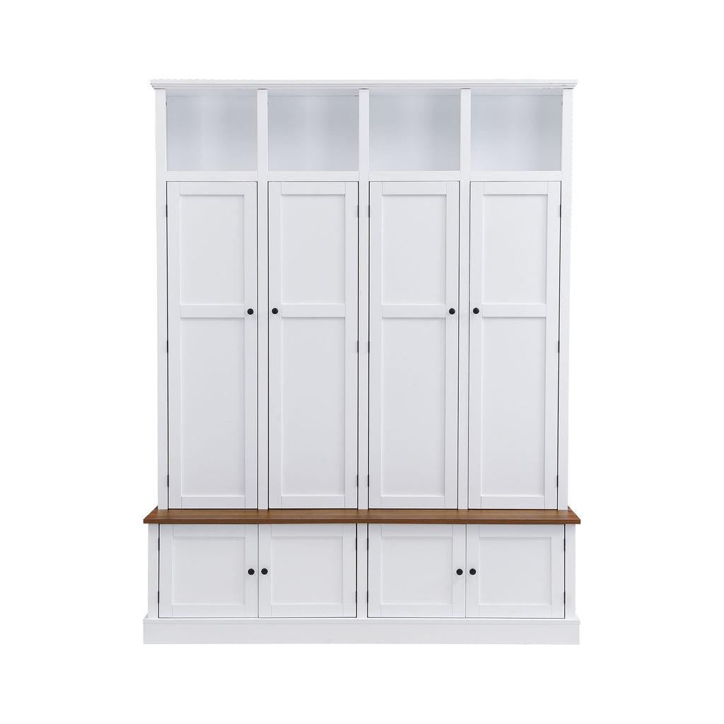 Hall Tree With Bench And Cabinet